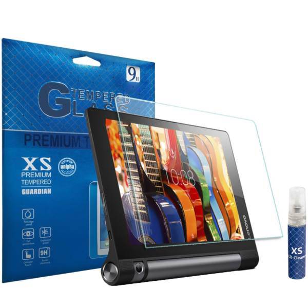 XS Tempered Glass Screen Protector For Lenovo Yoga Tab 3 8.0 With XS LCD Cleaner، محافظ صفحه نمایش شیشه ای ایکس اس مدل تمپرد مناسب برای تبلت لنوو Yoga Tab 3 8.0 به همراه اسپری پاک کننده صفحه XS