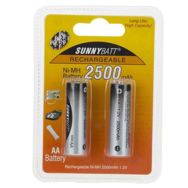 Sunny Batt Long Life 811814 Rechargeable AA Battery Pack of 2، باتری قلمی قابل شارژ سانی بت مدل Long Life 811814 بسته 2 عددی