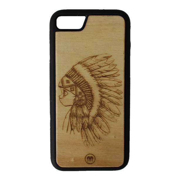 Mizancen brave wood cover for iPhone 7Plus/8Plus، کاور چوبی میزانسن مدل brave مناسب برای گوشی آیفون 7Plus/8Plus