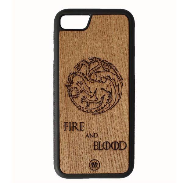 Mizancen Targaryen wood cover for iPhone 7Plus/8Plus، کاور چوبی میزانسن مدل Targaryen مناسب برای گوشی آیفون 7Plus/8Plus