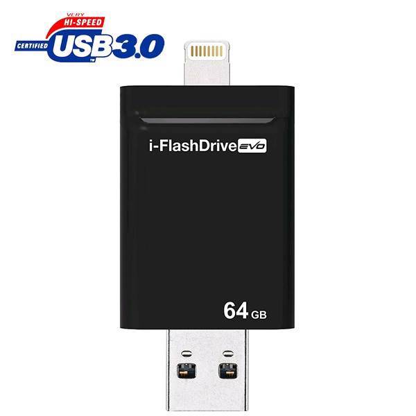 Photofast i-FlashDrive Evo USB 3.0 and Lightning Flash Memory - 64GB، فلش مموری USB 3.0 همراه با رابط لایتنینگ فوتوفست مدل i-FlashDrive Evo ظرفیت 64 گیگابایت