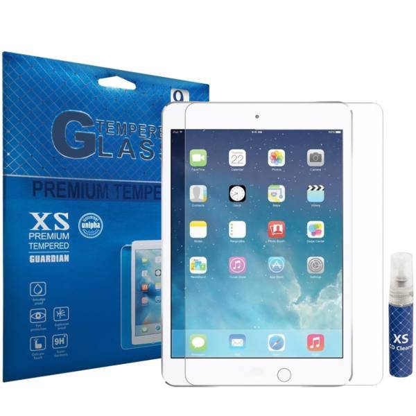 XS Tempered Glass Screen Protector For Apple iPad 2/iPad 3/iPad 4 With XS LCD Cleaner، محافظ صفحه نمایش شیشه ای ایکس اس مدل تمپرد مناسب برای تبلت اپل iPad 2/iPad 3/iPad 4 به همراه اسپری پاک کننده صفحه XS