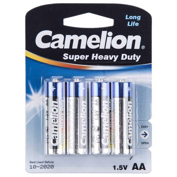 Camelion Super Heavy Duty AA Battery Pack of 4، باتری قلمی کملیون مدل Super Heavy Duty بسته 4 عددی