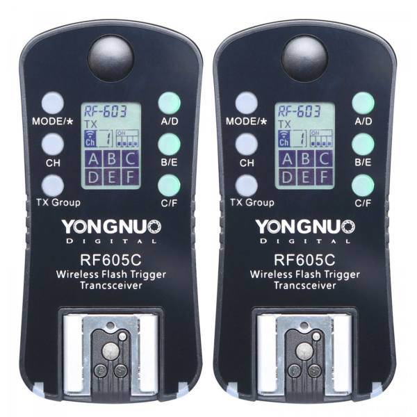 Yongnuo RF605C Wireless Flash Trigger For Cannon Camera، تریگر فلاش وایرلس یونگنو مدل RF605C مناسب برای دوربین های کانن