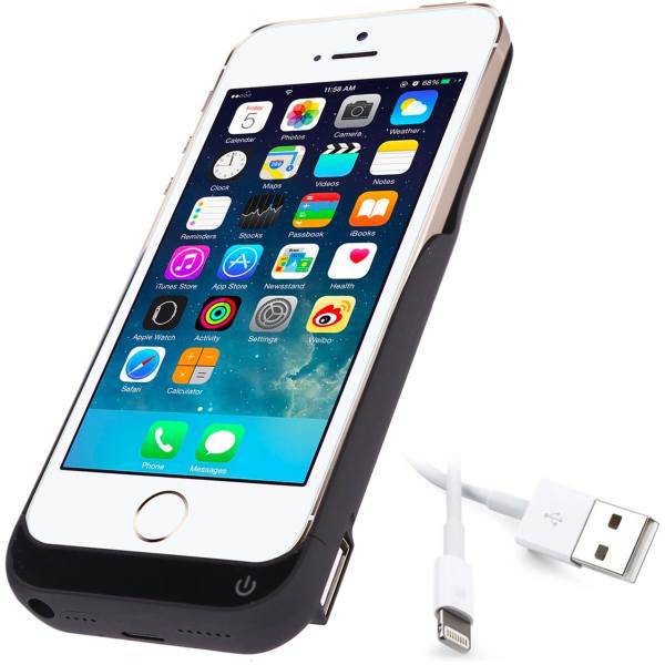 کاور شارژ مدل iPhone 5 Battery Case ظرفیت 4200 میلی آمپر ساعت مناسب برای گوشی موبایل اپل iPhone 5/5s/se
