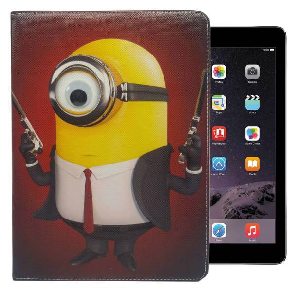 Minions Book Cover For iPad Air 1/2، کیف کلاسوری مدل minion مناسب برای تبلت 2/iPad Air 1