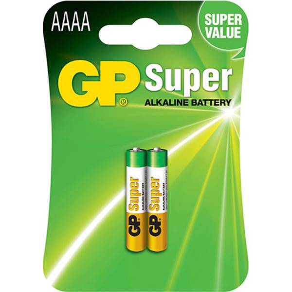 GP Super Alkaline AAAA Battery For Surface Penack of 2، باتری سایز AAAA جی پی مدل Super Alkaline برای قلم Surface- بسته 2 عددی