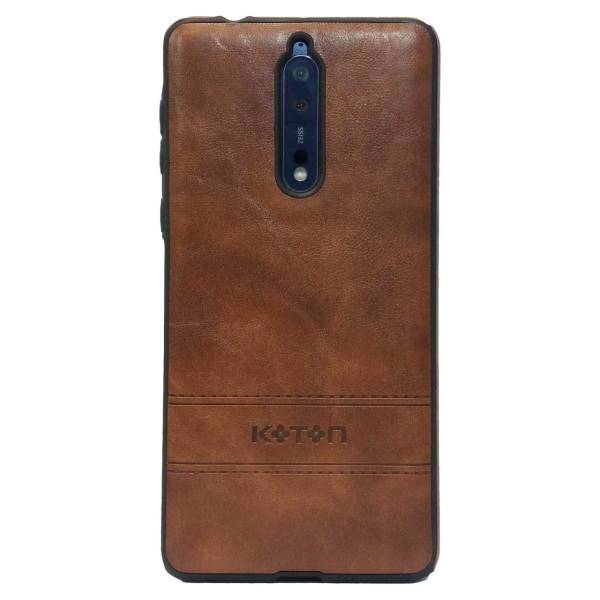 Koton Leather design Cover For Nokia 8، کاورطرح چرم مدل Koton مناسب برای گوشی موبایل نوکیا 8