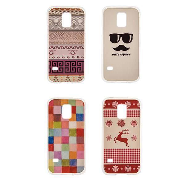 Samsung Galaxy S5 mini TPU Fit Case 4 In 1 Package Pattern 8، 4 عدد کاور TPU فیت کیس در یک پکیج طرح 8 مناسب برای گوشی موبایل سامسونگ گلکسی اس5 مینی