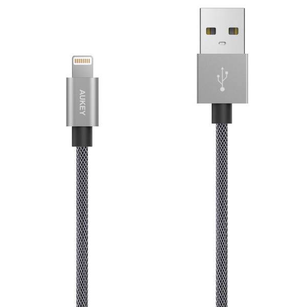 Aukey CB-D24 USB To Lightning Cable 1m، کابل تبدیل USB به لایتنینگ آکی مدل CB-D24 طول 1 متر