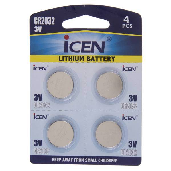 Icen Lithium CR2032 3V Batteryack of 4، باتری سکه‌ای آیسن مدل CR2032