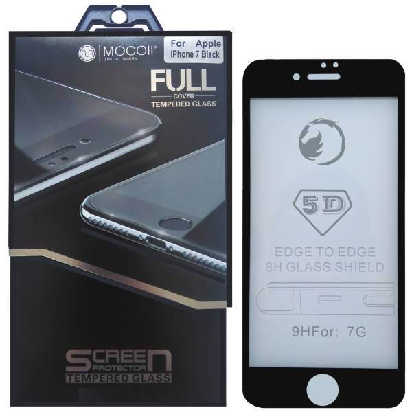 Full Coverage 5D Glass Screen Protector For Iphone 7، محافظ صفحه شیشه ای مدل5D Full Coverage 2018 موکول مناسب برای گوشی موبایل آیفون 7