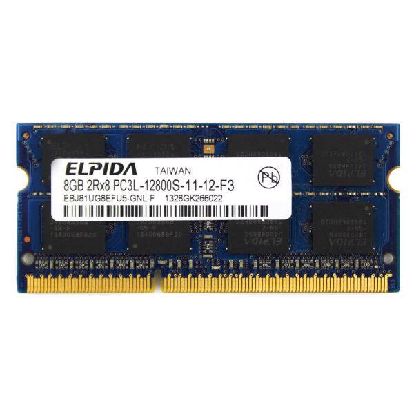 ELPIDA DDR3L PC3L 12800s MHz 1600 RAM 8GB، رم لپ تاپ الپیدا مدل 1600 DDR3L PC3L 12800S MHz ظرفیت 8 گیگابایت