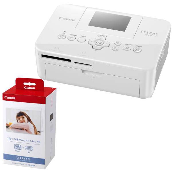 Canon SELPHY CP810 Photo Printer with KP-108IN Cartridge، پرینتر کانن مدل Selphy CP810 همراه با کارتریج KP 108IN