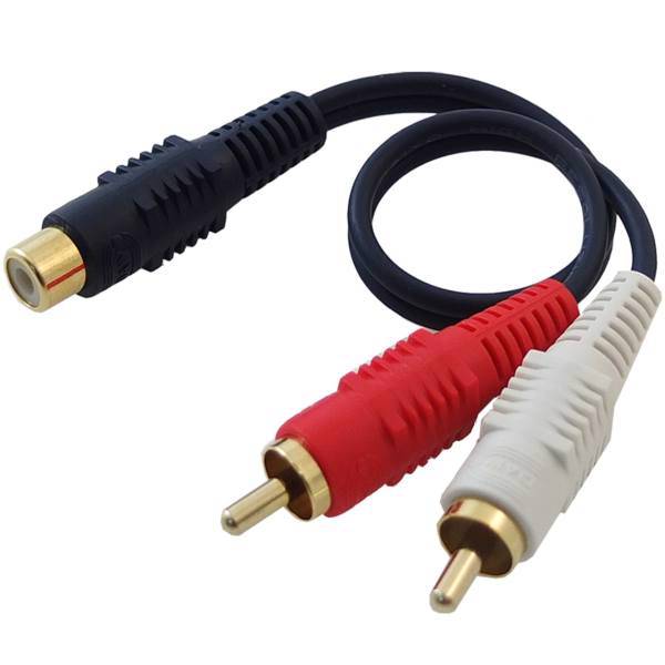 Daiyo TA393 Dual RCA Jack To RCA Plug Cable 0.2m، کابل تبدیل 2 جک RCA به درگاه RCA دایو مدل TA393 به طول 0.2 متر