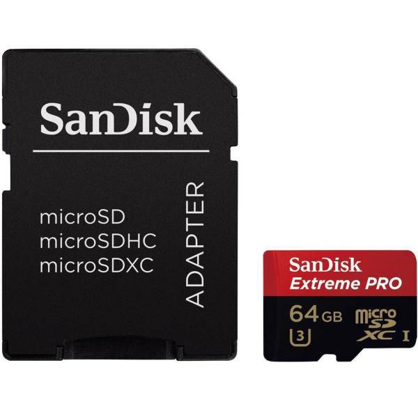 SanDisk Extreme Pro UHS-I U3 Class 10 95MBps 633X microSDXC With Adapter - 64GB، کارت حافظه microSDXC سن دیسک مدل Extreme Pro کلاس 10 استاندارد UHS-I U3 سرعت 95MBps 633X همراه با آداپتور SD ظرفیت 64 گیگابایت