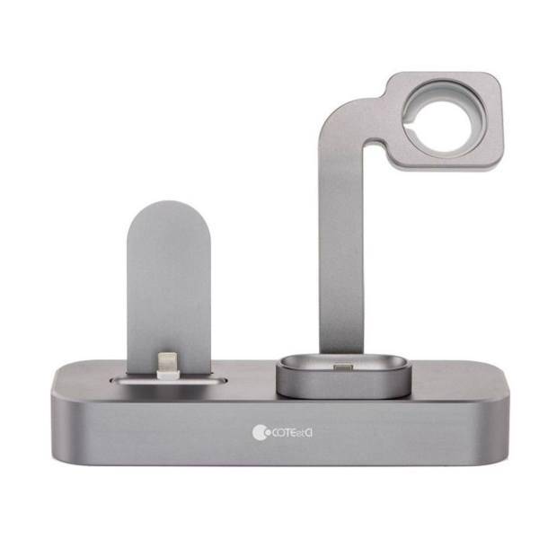 Coteecti 3 in 1 Charging Dock For iPhone and iWtach and AirPod، پایه شارژ Coteecti مدل 3in 1 مناسب برای آیفون و اپل واچ و ایر پاد