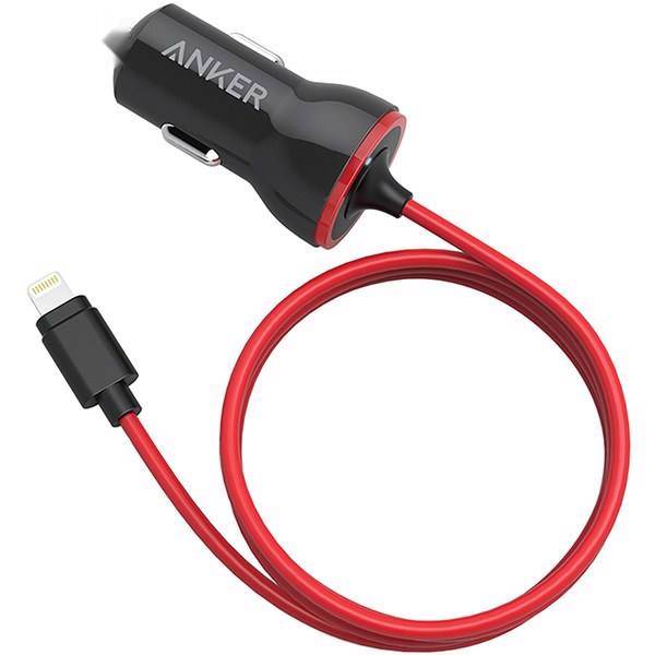Anker A2307 PowerDrive Lightning 12W Car Charger، شارژر فندکی 12 وات انکر مدل A2307 PowerDrive Lightning