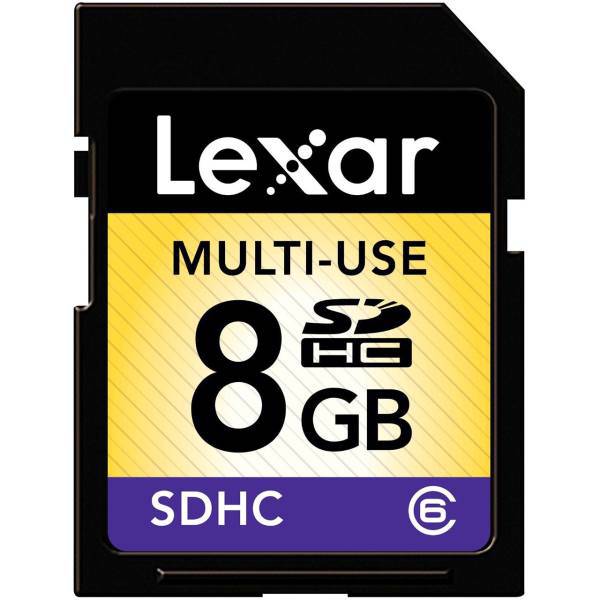 Lexar Multi-Use Class 6 SDHC - 8GB، کارت حافظه SDHC لکسار مدل Multi-Use کلاس 6 - ظرفیت 8 گیگابایت