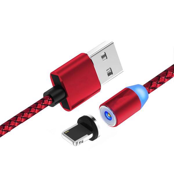Magnetic Cable 360 usb to usb iphone Length Lighting 1.1 meter، کابل تبدیل usb به لایتینگ 360 درجه مدل MAGNETIC بطول 1.1 متر