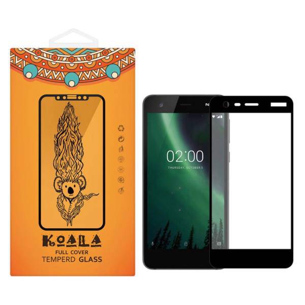 KOALA Full Cover Glass Screen Protector For Nokia 2، محافظ صفحه نمایش شیشه ای کوالا مدل Full Cover مناسب برای گوشی موبایل نوکیا 2