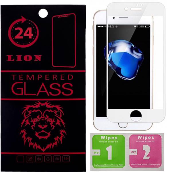 LION 3D Full Cover Glue Glass Screen Protector For Apple iPhone 8 Plus، محافظ صفحه نمایش شیشه ای لاین مدل 3D Full Cover مناسب برای گوشی اپل آیفون 8 پلاس