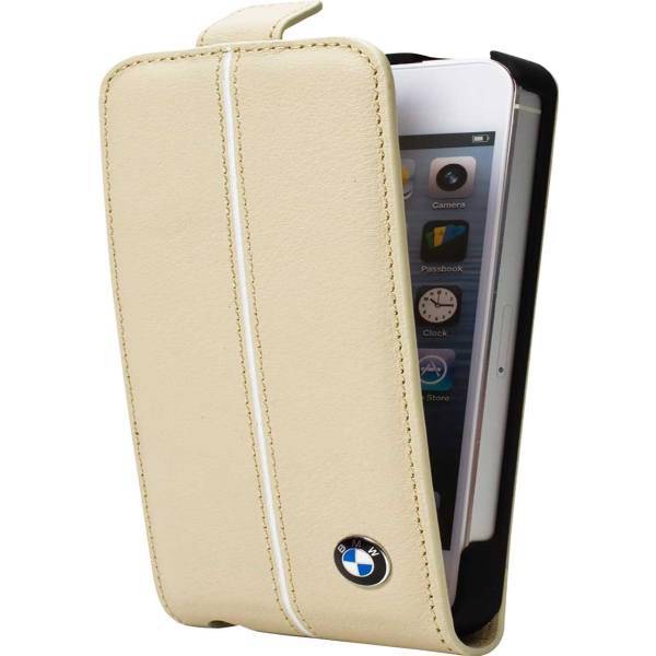 BMW Leather Cover For iPhone 5/5S/SE، کیف کلاسوری BMW مناسب برای گوشی آیفون 5/5S/SE
