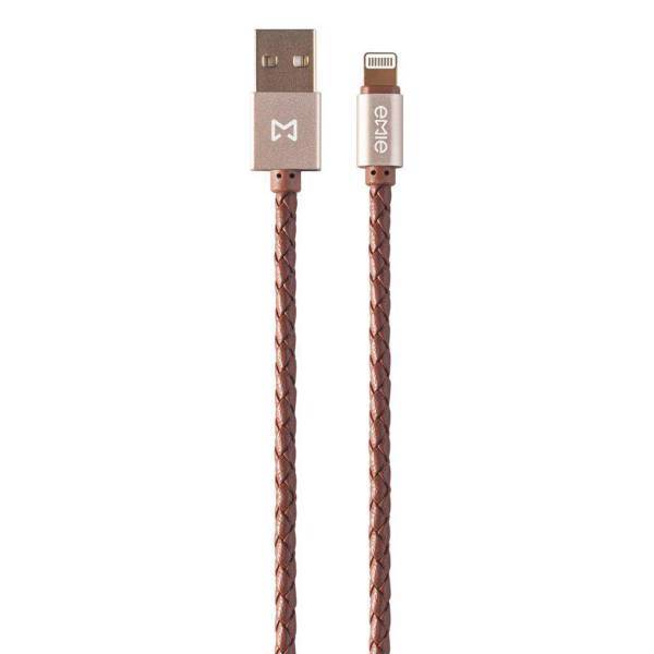 Emie Data Line Coffee USB To Lighning Cable 1m، کابل تبدیل USB به لایتنینگ امی مدل Data Line Coffee یک متر
