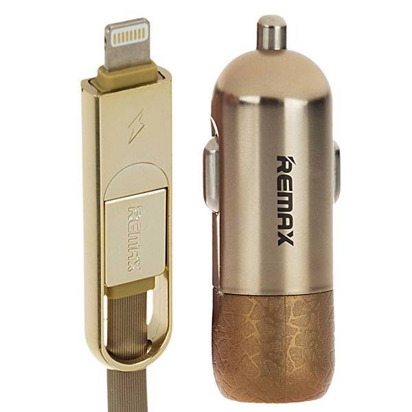 Remax Finchy RC-C103 Car Charger With Cable، شارژر فندکی ریمکس مدل Finchy RC-C103 به همراه کابل شارژ