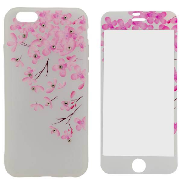 C Case Cover For Apple iPhone 6/6s، کاور ژله ای C Case مدل طرح دار مناسب برای گوشی موبایل آیفون 6/6s به همراه محافظ صفحه نمایش