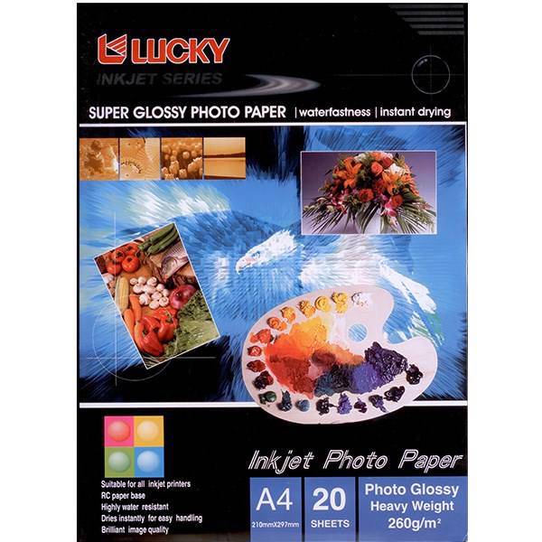 Lucky super glossy photo paper، کاغذ عکس گلاسه لاکی مخصوص پرینتر جوهر افشان