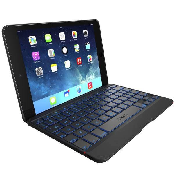 Zagg Backlit Hinged Keyboard Flip Cover For iPad Mini، کیف کلاسوری زاگ مدل Backlit Hinged Keyboard مناسب برای آیپد مینی