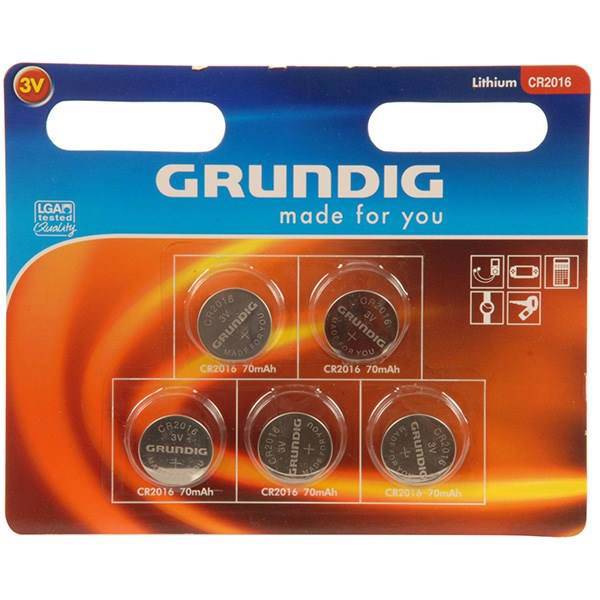 Grundig Lithium minicell CR2016، باتری سکه ای گراندیگ CR2016