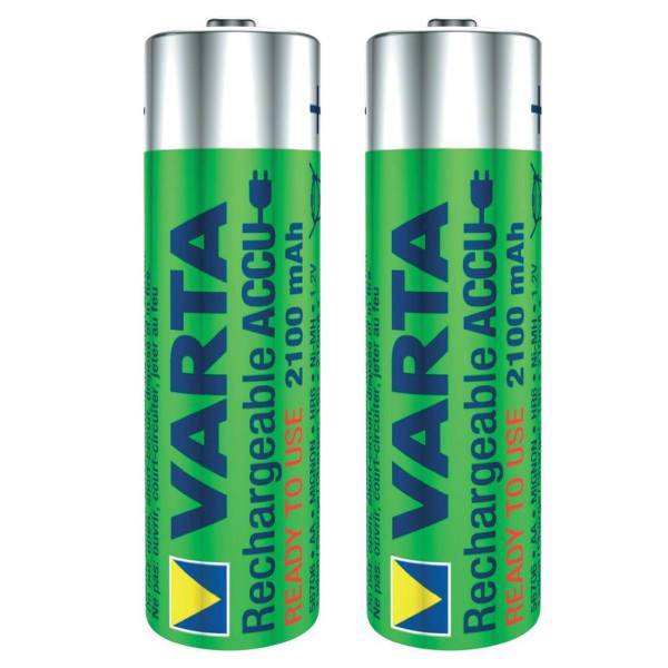 Varta 2100mAh Rechargeable AA Battery Pack of 2، باتری قلمی قابل شارژ وارتا مدل 2100mAh بسته 2 عددی