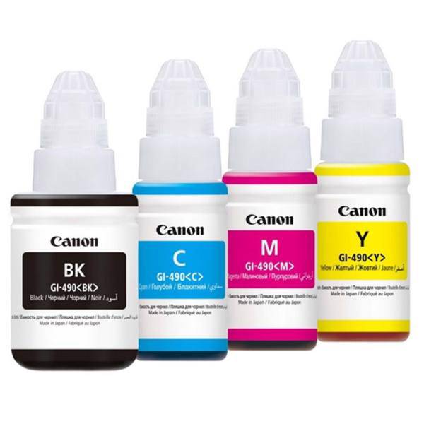 Canon GI-490 Package Ink For G1400 G2400 G3400، پک کامل جوهر مخزن کانن مدل GI-490