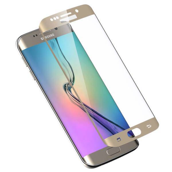 gold TPU Full Cover Glass Screen Protector For samsung galaxy s7 edge، محافظ صفحه نمایش گولد مدل TPU Full Cover مناسب برای گوشی موبایل سامسونگ Galaxy S7 Edge