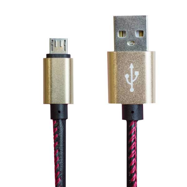 Ovleng Leather USB To MicroUSB Cable 1m، کابل تبدیل USB به MicroUSB اولنگ مدل Leather به طول 1 متر
