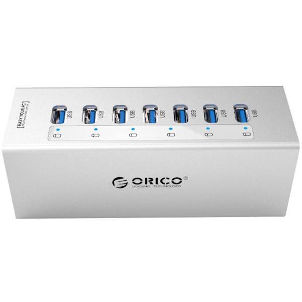 Orico A3H7 7-Port USB 3.0 Hub، هاب USB 3.0 هفت پورت اوریکو مدل A3H7