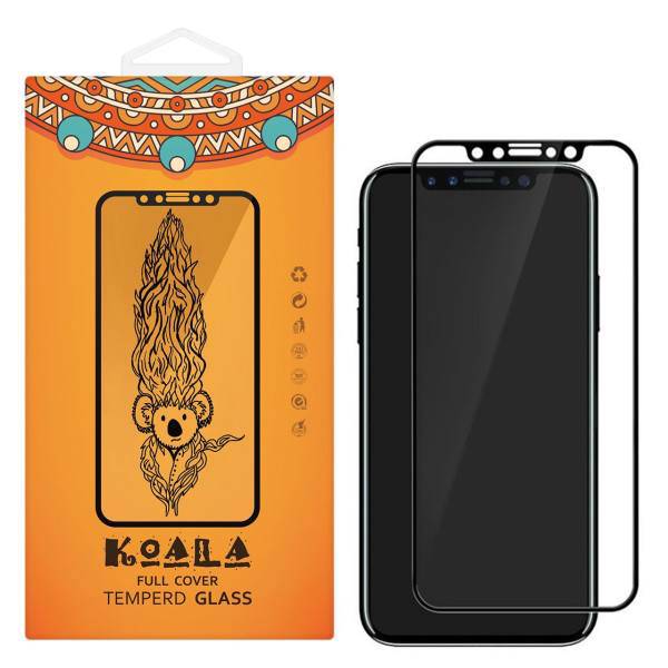 KOALA Full Cover Glass Screen Protector For Apple iPhone X، محافظ صفحه نمایش شیشه ای کوالا مدل Full Cover مناسب برای گوشی موبایل اپل آیفون X