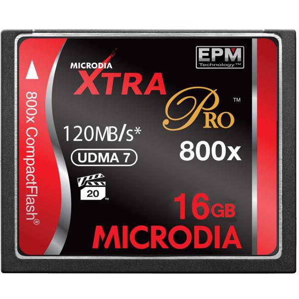 Microdia Xtra Pro CompactFlash 800X 120MBps - 16GB، کارت حافظه CompactFlash مایکرودیا مدل Xtra Pro سرعت 800X 120MBps ظرفیت 16 گیگابایت