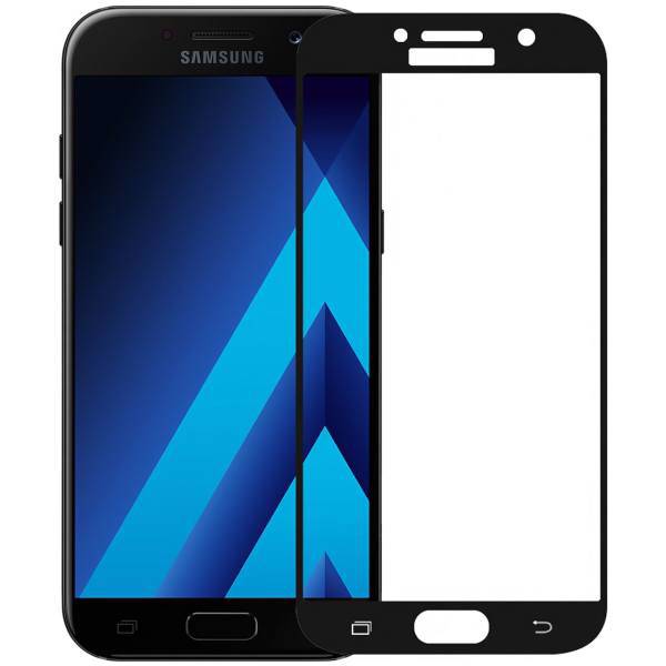 Colorful Full Cover Tempered Glass Screen Protector For Samsung Galaxy A3 2017، محافظ صفحه نمایش شیشه ای تمپرد مدل Colorful Full Cover مناسب برای گوشی موبایل سامسونگ Galaxy A3 2017