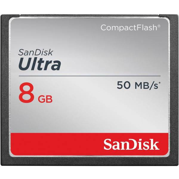 Sandisk Ultra CompactFlash 333X 50MBps CF - 8GB، کارت حافظه CompactFlash سن دیسک مدل Ultra سرعت 333X 50MBps ظرفیت 8 گیگابایت