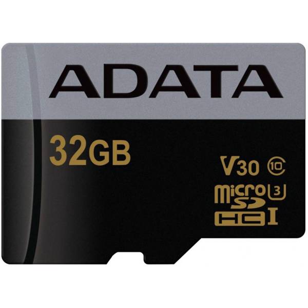 ADATA Premier Pro V30 UHS-I U3 Class 10 95MBps microSDHC 32GB، کارت حافظه‌ microSDHC ای دیتا مدل Premier Pro V30 کلاس 10 استاندارد UHS-I U3 سرعت 95MBps ظرفیت 32 گیگابایت
