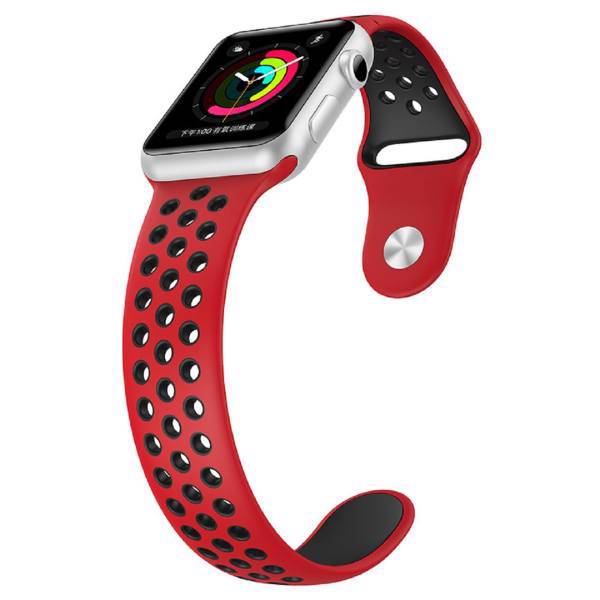 Nike Silicone Strap For Apple Watch 38 mm، بند سیلیکونی طرح Nike مناسب برای اپل واچ 38 میلی متری
