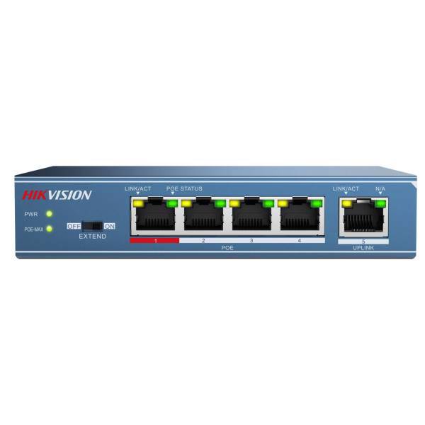 HIKVISION DS-3E0105P-E 4-Port Switch، سوییچ شبکه 4 پورت هایک ویژن مدل DS-3E0105P-E