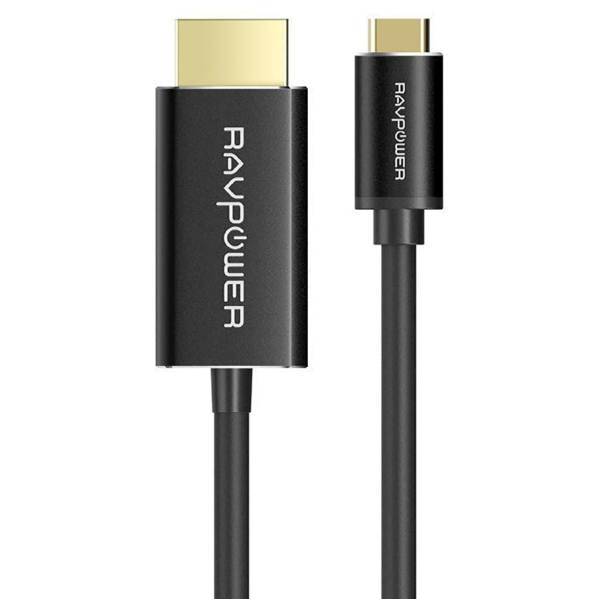 RAVpower RP-CB006 USB-C to HDMI Cable 1.82m، کابل تبدیل USB-C به HDMI راو پاور مدل RP-CB006 طول 1.82 متر