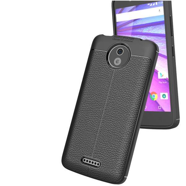 TPU Leather Design Cover For Motorola Moto C، کاور ژله ای طرح چرم مناسب برای گوشی موبایل موتورولا Moto C