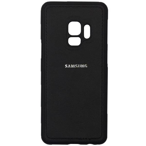 TPU Leather Design Cover For Samsung Galaxy S9، کاور ژله ای طرح چرم مدل آرم دار مناسب برای گوشی موبایل سامسونگ Galaxy S9