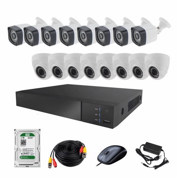 AHD Photon Retail Commercial And Residential Surveillance 16 Camera Network Video Recorder، سیستم امنیتی ای اچ دی فوتون کاربری مسکونی و فروشگاهی 16 دوربین