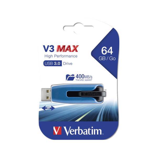 Verbatim Store n Go V3 MAX High Performance USB Drive 64GB، فلش مموری ورباتیم مدل Store n Go V3 Max ظرفیت 64 گیگابایت